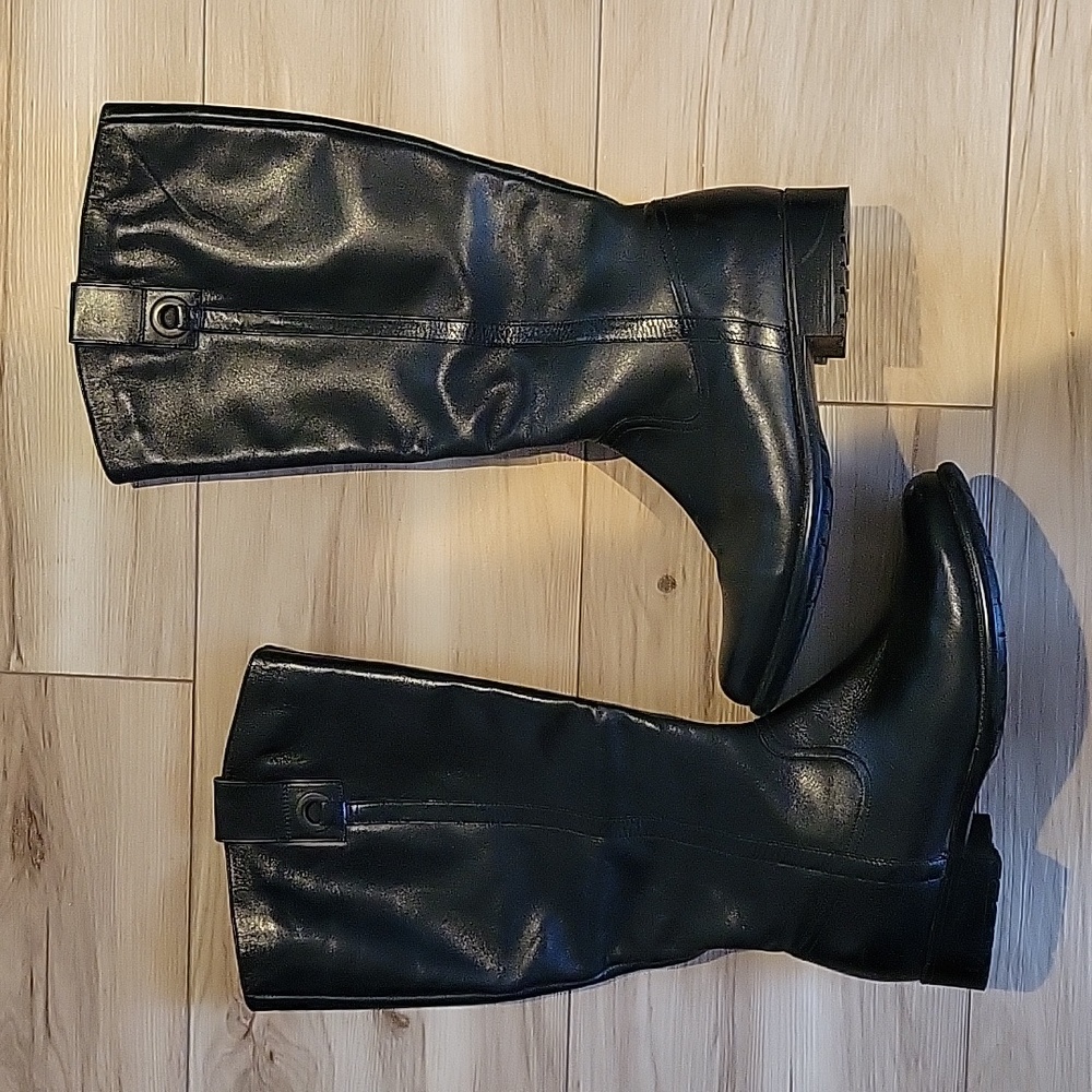 Clarks Tall black boots size 11